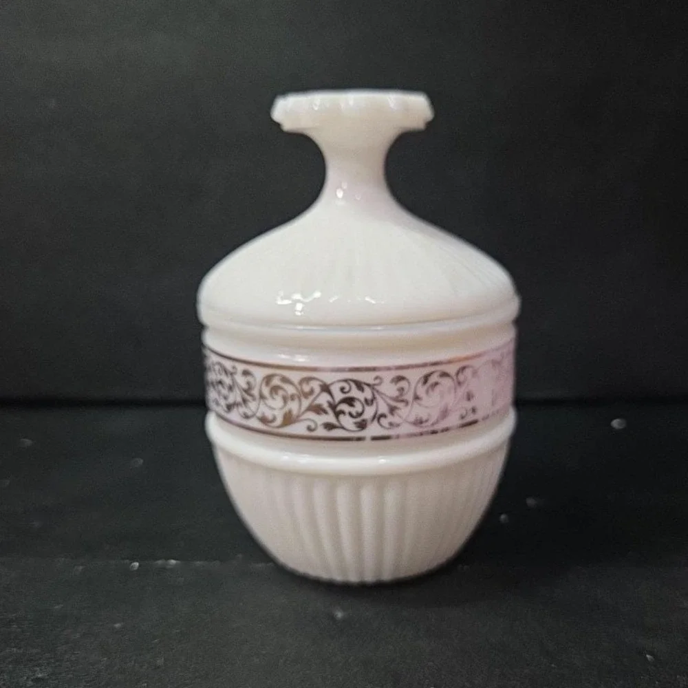 Avon White Lidded Trinket Dish, Vintage‎ Candle Holder, Replacement Vanity Decor